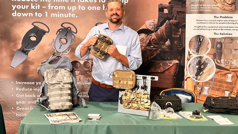 Jamie Bower, founder of Dayton's Bowerbags, is the new winner of the Soin Award for Innovation. Bower's company seeks to help members of the military and first responders do their jobs while shouldering heavy loads. Contributed.