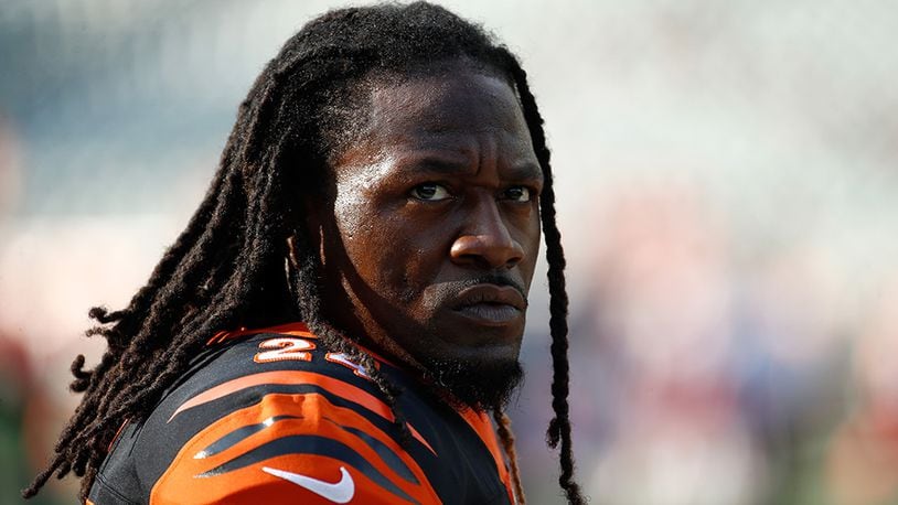 CINCINNATI, OH - AUGUST 19: Adam Jones #24 of the Cincinnati Bengals watches the action before the preseason game against the Kansas City Chiefs at Paul Brown Stadium on August 19, 2017 in Cincinnati, Ohio. (Photo by Andy Lyons/Getty Images)