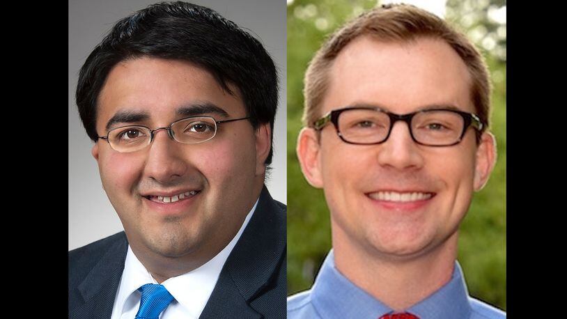State Rep. Niraj Antani, R-Miamisburg, left, and Democrat Zach Dickerson, also of Miamisburg, are facing each other in November for the District 42 seat in the Ohio House. SUBMITTED