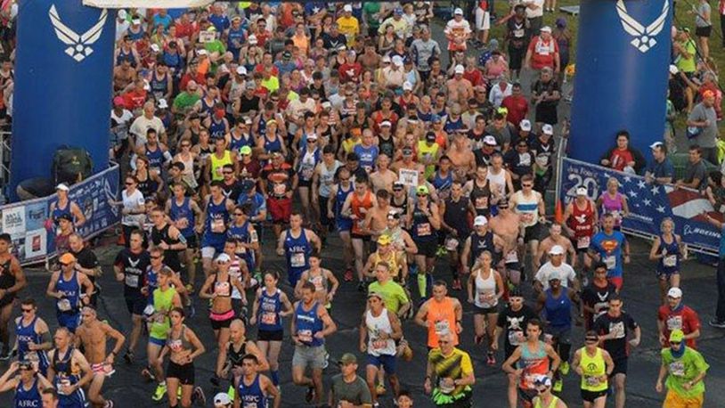The 21st running of the Air Force Marathon will take place Sept. 16 at Wright-Patterson Air Force Base with thousands of runners from around the world participating in the event. (U.S. Air Force photo/Wesley Farnsworth)