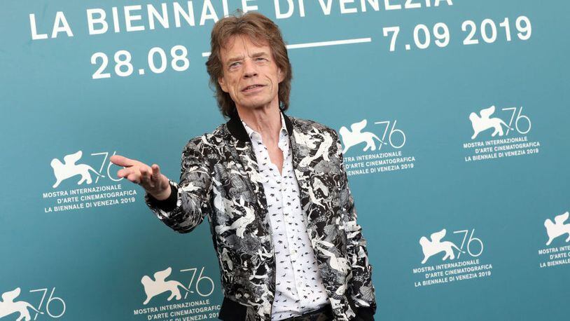 The Rolling Stones' Mick Jagger attends "The Burnt Orange Heresy" photocall during the 76th annual Venice Film Festival at Sala Grande on Sept. 7, 2019, in Venice, Italy.