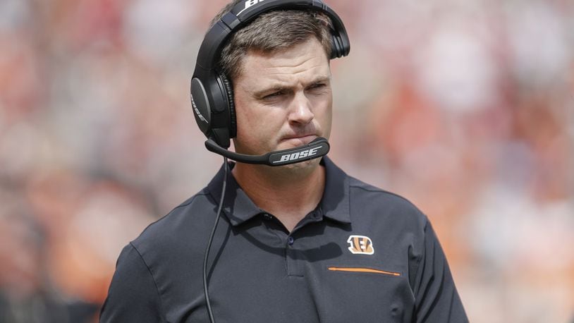 CINCINNATI, OH - SEPTEMBER 15: Head coach Zac Taylor of the Cincinnati Bengals is seen during the first half against the San Francisco 49ers at Paul Brown Stadium on September 15, 2019 in Cincinnati, Ohio. (Photo by Michael Hickey/Getty Images)
