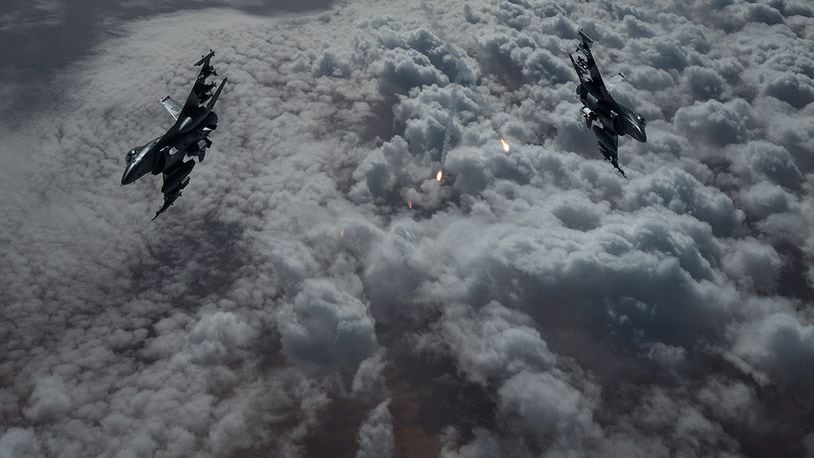 U.S. Air Force F-16 Fighting Falcons fly in the U.S. Central Command area of responsibility. U.S. AIR FORCE PHOTO/STAFF SGT. SEAN CARNES