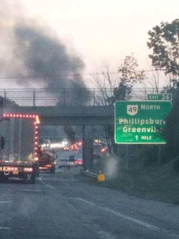 Car fire on I-70
