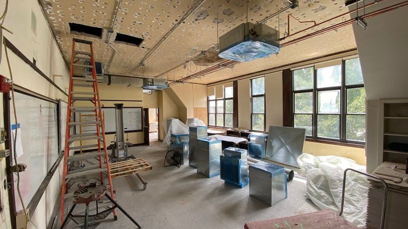 Classrooms in Oakwood High School/junior high are receiving new heating and air conditioning systems as part of an $18 million renovation project. CONTRIBUTED