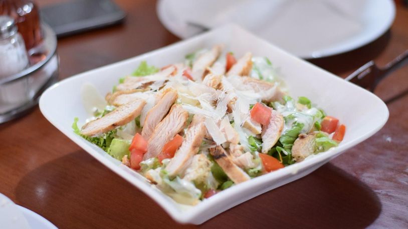 Salads containing chicken and other kinds of fruits and vegetables are popular meals in the U.S.