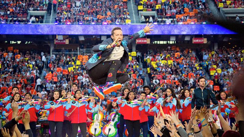 Coldplay rocks the Super Bowl earlier this year. Photo from Coldplay Facebook page
