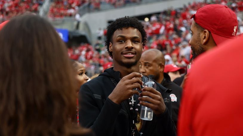 Bronny James is pictured at Ohio Stadium before a game between Ohio State and Notre Dame on Saturday, Sept. 3, 2022, in Columbus. David Jablonski/Staff