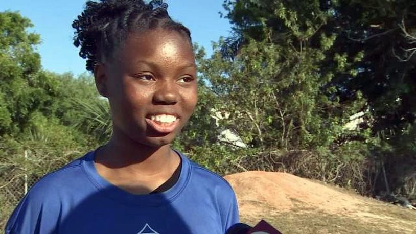 Armoni Peppers played for the boys' flag football team at her Florida junior high school.
