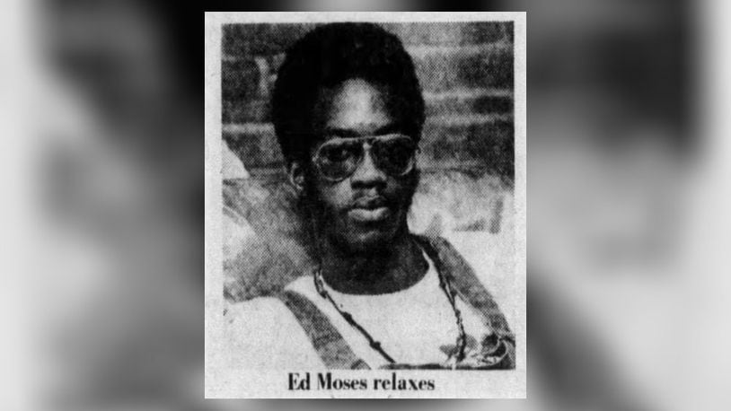 Edwin C. Moses. File photo from a 1976 edition of the Dayton Daily News.