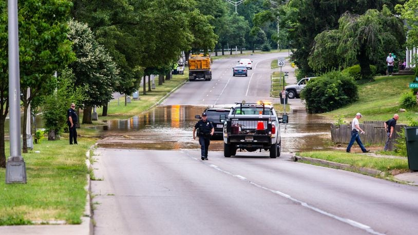 A Boil Advisory was issued in Harrison Twp. following a water main break along Riverside Drive in Dayton on Wednesday, July 6, 2022. Photo courtesy Harrison Twp.