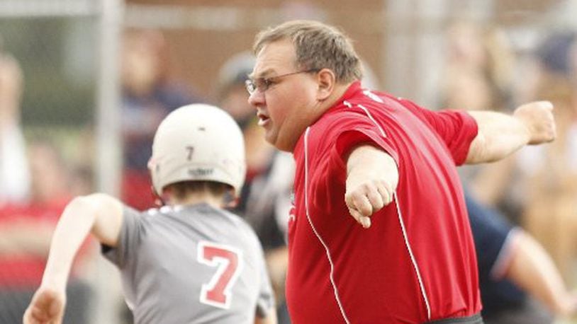 Veteran Southeastern High School softball coach Randy Delaney goes to work. FILE