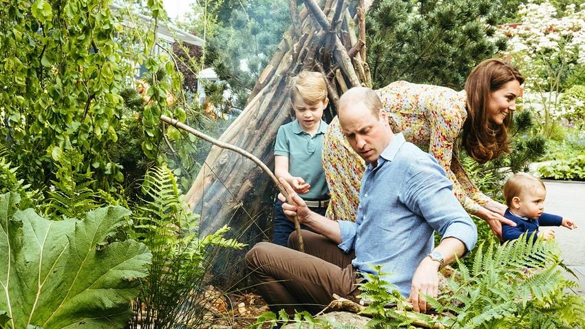 Photos: Prince William, Kate, children romp in duchess’ garden at RHS flower show