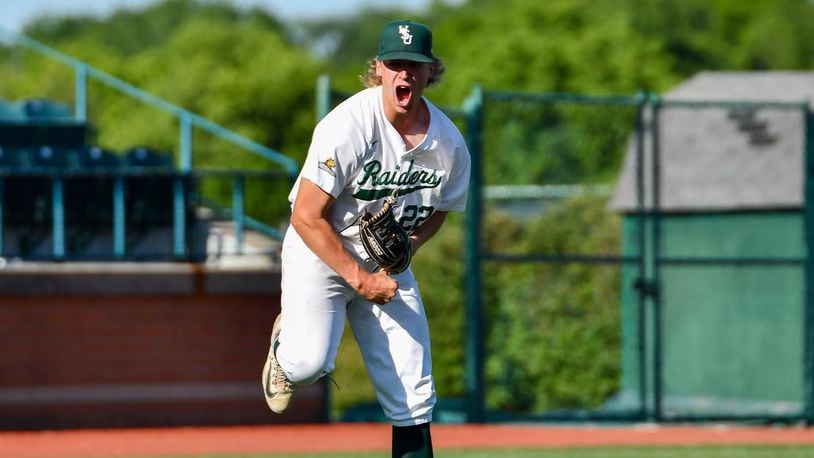 Wright State right-hander Luke Stofel notched his first complete game to lead the Raiders past Milwaukee 2-1 in the Horizon League tournament on Friday. WSU Athletics photo