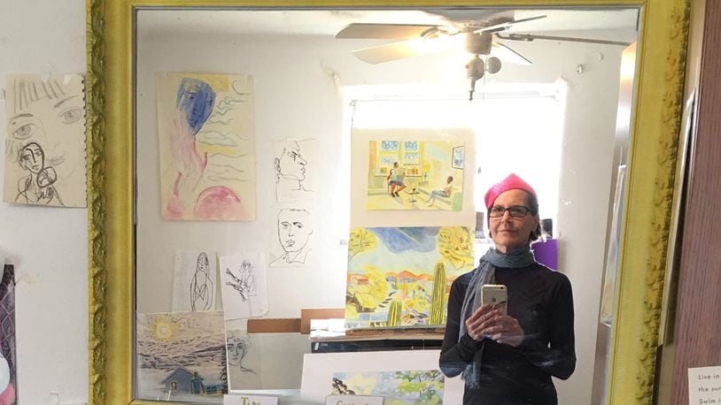 Visual artist Barb Stork stays busy at home with her work. CONTRIBUTED
