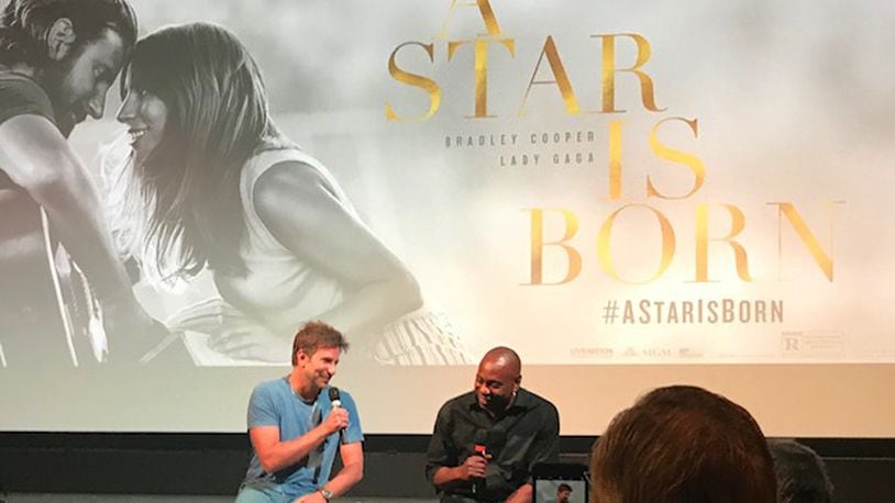 Bradley Cooper and Dave Chappelle spoke at the Little Art Theater in Yellow Springs in October after a screening of 'A Star is Born.'  AMELIA ROBINSON / STAFF