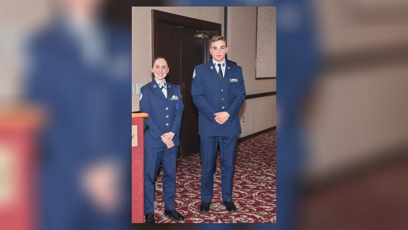 Springboro High School sophomores Sadie Schindler and Kaleb Priddy won nods for Air Force Flight Academy program scholarships. CONTRIBUTED