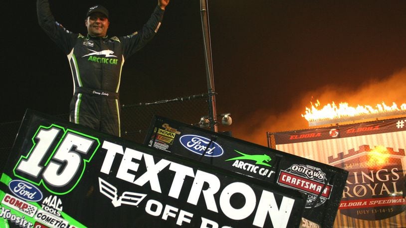 Donny Schatz won his second striaght Kings Royal title late Saturday at Eldora Speedway. GREG BILLING/CONTRIBUTED