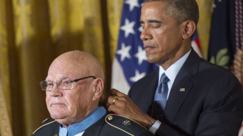 Bennie Adkins was awarded the Medal of Honor in 2014 by President Barack Obama.