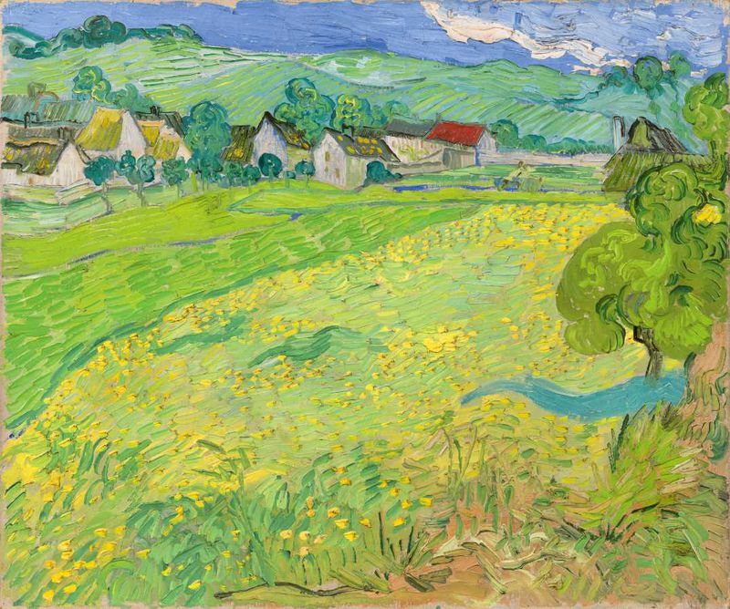 Vincent van Gogh, Les Vessenots à Auvers, 1890. Oil on canvas, Museo Nacional Thyssen-Bornemisza, Madrid.