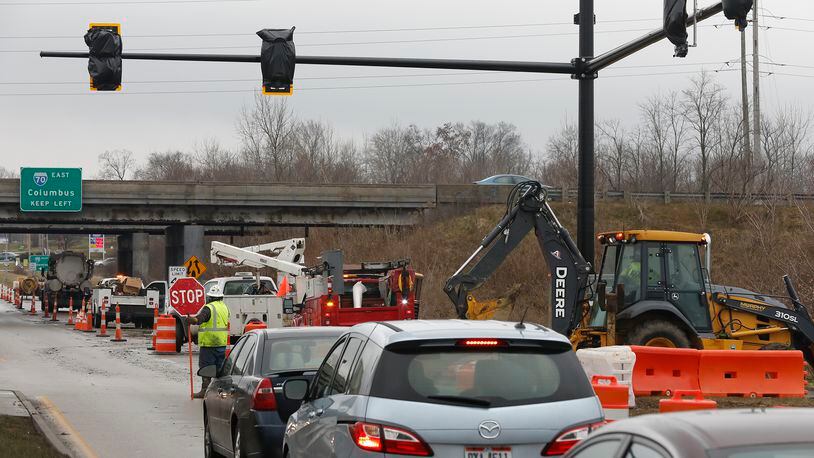 A traffic signal at the intersection of I-70 and South Limestone Street will be activated this week. BILL LACKEY/STAFF
