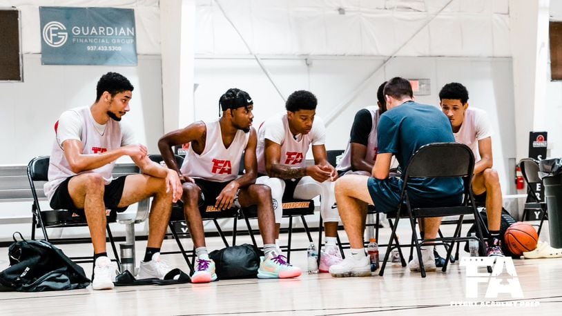Joey Gruden coaches with Flyght Academy Prep in 2021. Photo by Matt Barnes