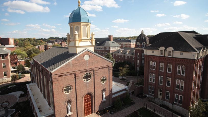 The Chapel of the Immaculate Conception at the University of Dayton is a treasured landmark on campus, but some students are able to take university offerings off-campus via a new online initiative. (University of Dayton photo)