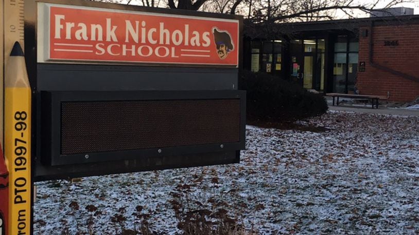 West Carrollton City School District officials said they plan to vote this month on permanent shutting down Frank Nicholas Elementary School at the end of this school year. NICK BLIZZARD/STAFF