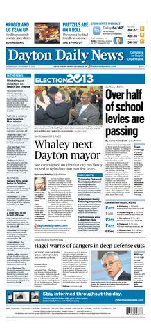 Dayton Daily News Election - 2013 front cover
