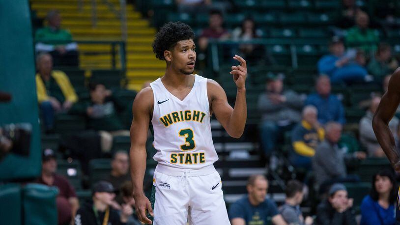 Wright State senior Mark Hughes vs. Cedarville on Tuesday, Nov. 27, 2018, at the Nutter Center. Joseph Craven/CONTRIBUTED