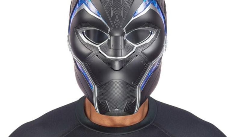 Merchandise for the box office smash ‘Black Pather,’ like the mask pictured here, has been hard to find in some places.