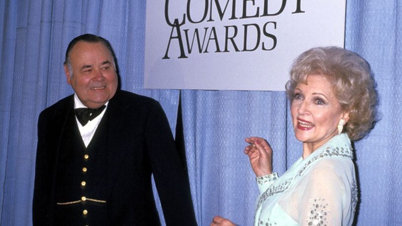 Jonathan Winters and Betty White during 1st Annual Comedy Awards at Hollywood Palladium in Hollywood, California, United States. (Photo by Ron Galella/WireImage)