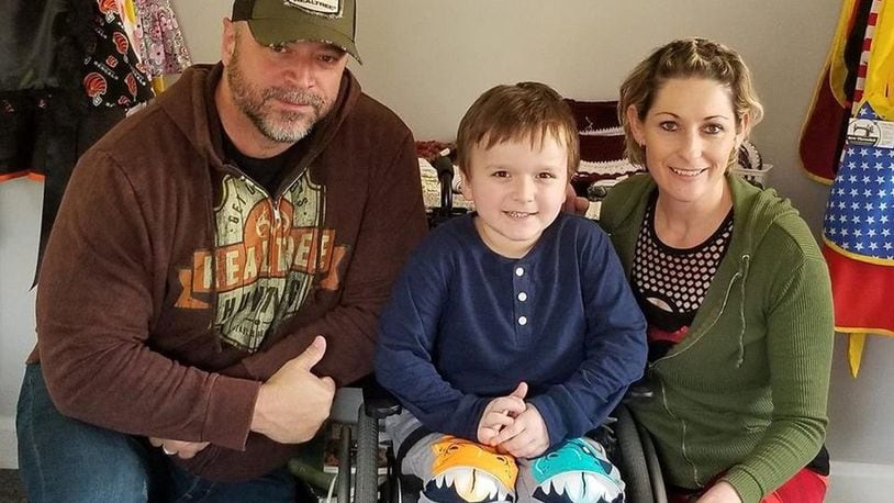Steve and Fiona Shaw plan to run 2,500 km by next May in an effort to buy robotic legs in support of the recovery of Aidan Bishop, who survived a double-fatal crash in February in Greene County. CONTRIBUTED