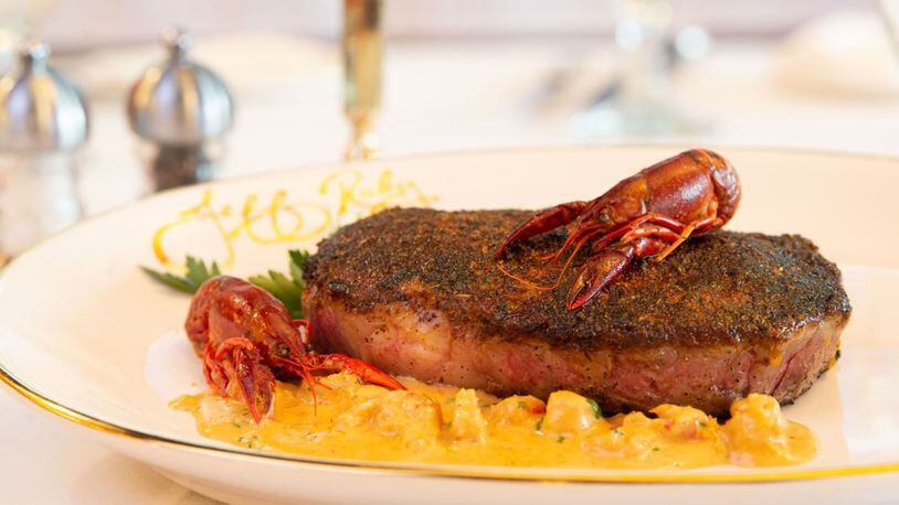 The 16-ounce prime ribeye — “Steak Burrow” — is served with creole crawfish sauce, paying homage to Burrow’s career at Louisiana State. For each steak sold, the Jeff Ruby’s Steakhouse will donate $9 — a reference to Burrow’s jersey number — to the Athens County Food Pantry.