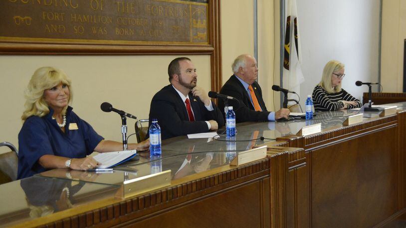 Candidate Sara Carruthers, far left, is the only candidate to not file the legally required financial disclosure form with the Joint Legislative Ethics Committee. The ethics committee has sent two letters asking her to file the forms. MICHAEL D. PITMAN/FILE