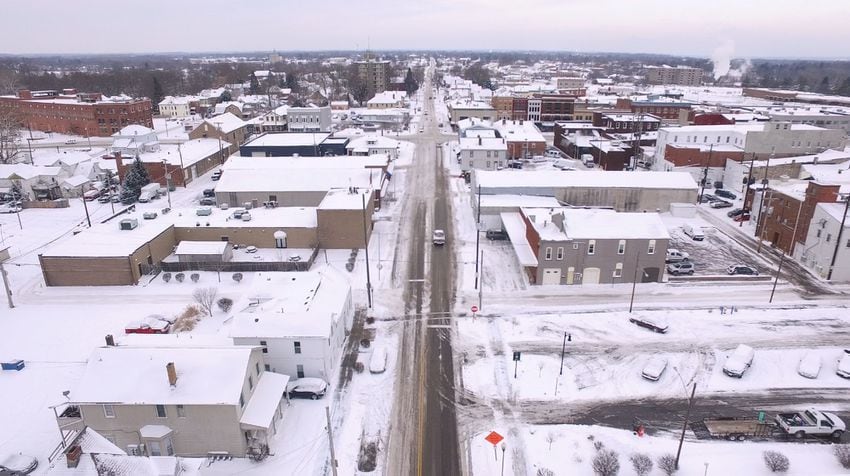 Watch: aerial view of snow-covered cities