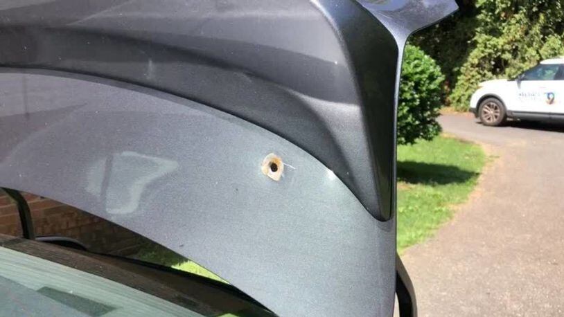 A North Carolina couple got a scare when a bullet hit their car on Interstate 85.
