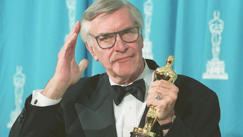 Martin Landau holds his Oscar at the 1995 Academy Awards ceremony in Los Angeles. Landau won the Best Supporting Actor award for his role as Bela Lugosi in Ed Wood. (Photo by Steve Starr/CORBIS/Corbis via Getty Images)