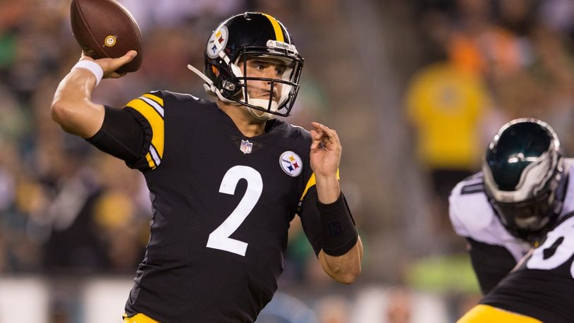 Mason Rudolph #2 of the Pittsburgh Steelers throws a pass in the third quarter during the preseason game against the Philadelphia Eagles at Lincoln Financial Field on August 9, 2018 in Philadelphia, Pennsylvania. The Steelers defeated the Eagles 31-14.