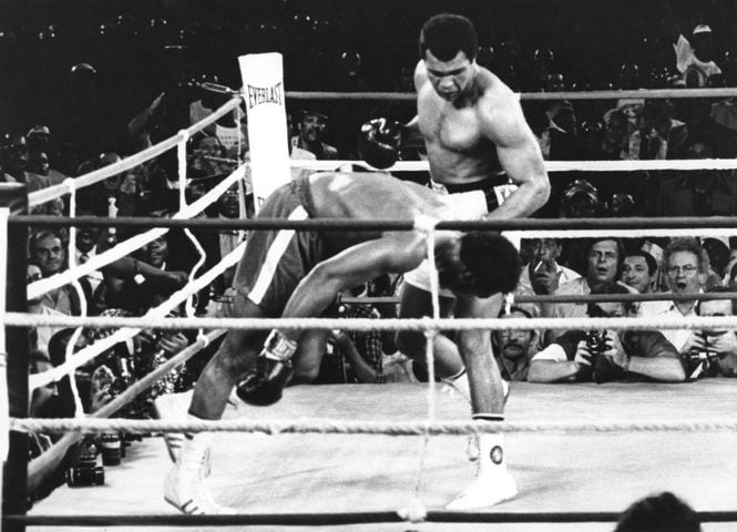 1974: World heavyweight championship between Muhammad Ali and George Foreman