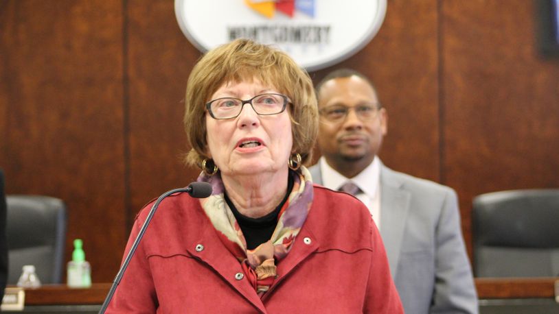 Montgomery County commission President Judy Dodge and county Administrator Michael Colbert. CORNELIUS FROLIK / STAFF