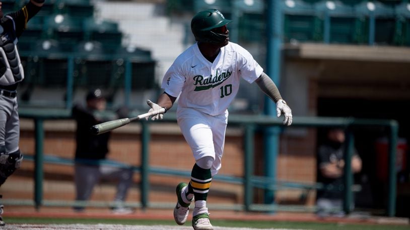 Wright State's Quincy Hamilton, a Centerville High School graduate, is one of the top hitters in the Horizon League this season. Joseph Craven/Wright State Athletics