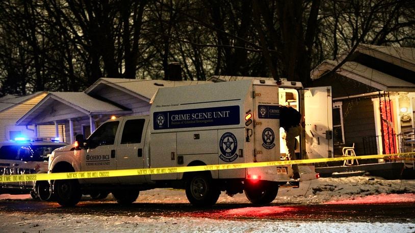 The Ohio Bureau of Criminal Investigation responded to assist the Riverside Police Department with a double fatal shooting Monday night, Jan. 17, 2022, on Richland Drive. A third gunshot victim is expected to recover. MARSHALL GORBY/STAFF