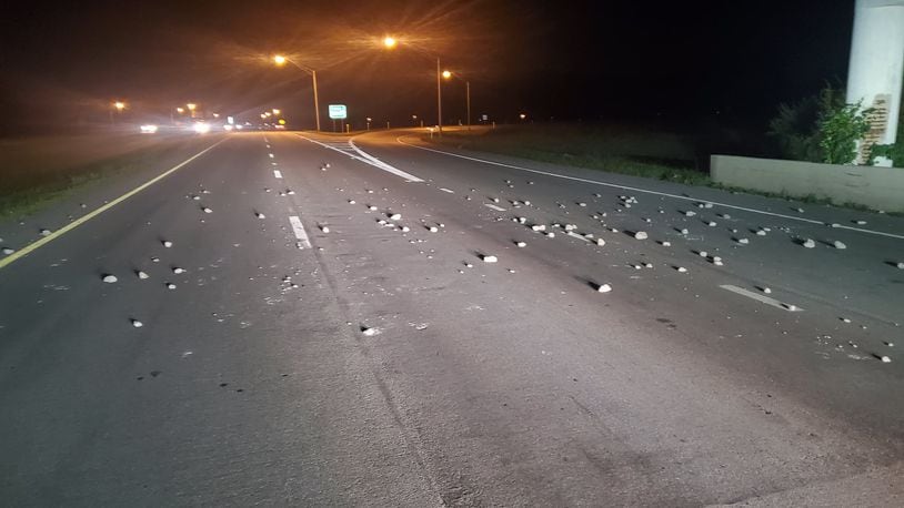 Xenia Police are investigating after they say rocks were thrown onto the highway. / CONTRIBUTED