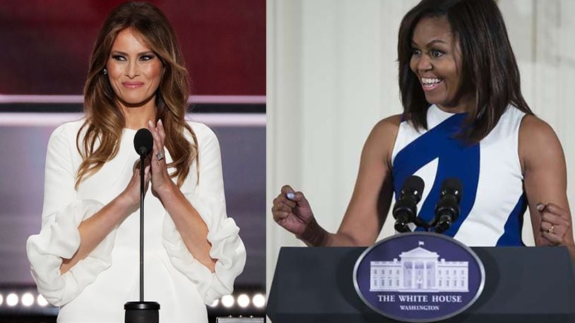 Melania Trump and Michelle Obama. Photo credit: Getty Images, AP