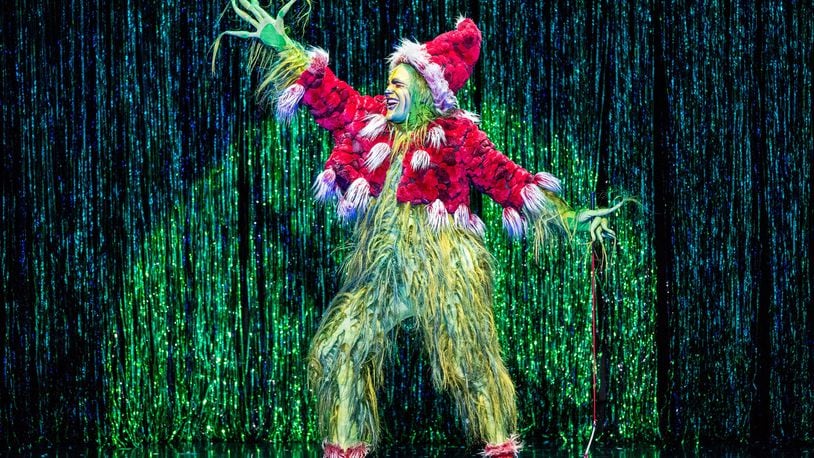 Philip Huffman as The Grinch in "Dr. Seuss' How the Grinch Stole Christmas! The Musical," slated Nov. 14-29, 2024 at the Schuster Center courtesy of Dayton Live. CONTRIBUTED