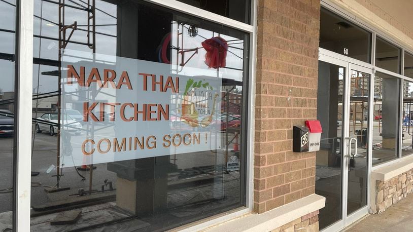 Nara Thai Kitchen, a new family-owned restaurant, is hoping to open in April at 68 Xenia Towne Square near Nail Ace and T-Mobile. NATALIE JONES/STAFF