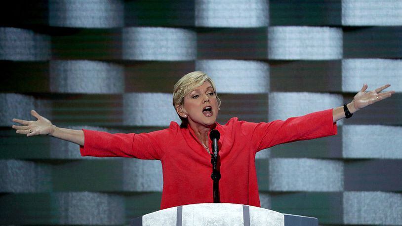 PHILADELPHIA, PA - JULY 28: Former Michigan Governor Jennifer Granholm delivers remarks on the fourth day of the Democratic National Convention at the Wells Fargo Center, July 28, 2016 in Philadelphia, Pennsylvania. Democratic presidential candidate Hillary Clinton received the number of votes needed to secure the party's nomination. An estimated 50,000 people are expected in Philadelphia, including hundreds of protesters and members of the media. The four-day Democratic National Convention kicked off July 25. (Photo by Alex Wong/Getty Images)