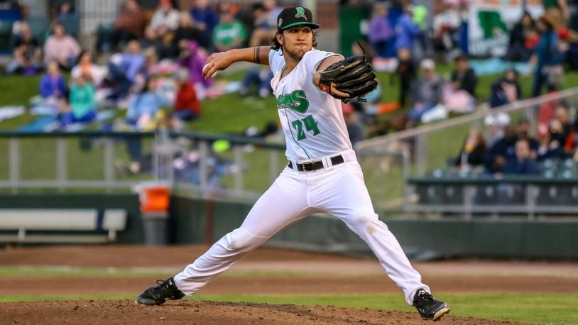 Dayton Dragons starter Lyon Richardson pitched a seven-inning complete game in a 7-1 win over Fort Wayne in the second game of a doubleheader Saturday night. FILE PHOTO