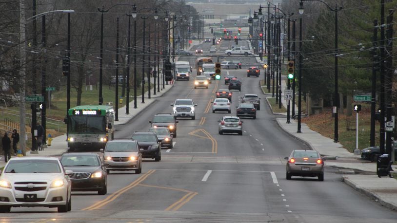 Traffic along Salem Avenue, looking toward downtown Dayton. CORNELIUS FROLIK / STAFF
